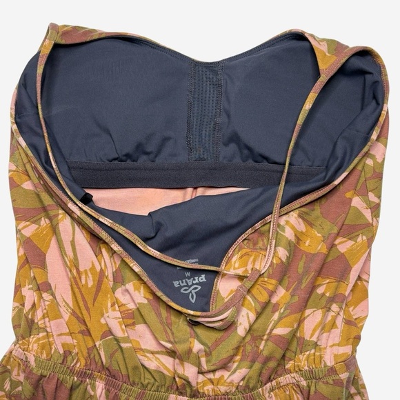prAna Ayla Printed Midi Dress M Stretch Racerback Built-In Shelf Bra - Picture 9 of 14